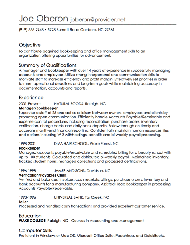 Resume search for employees
