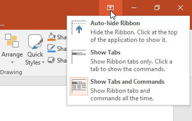 Ribbon Display Options - www.office.com/setup