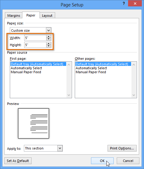 How to Change Paper Size in Microsoft Word 2016?