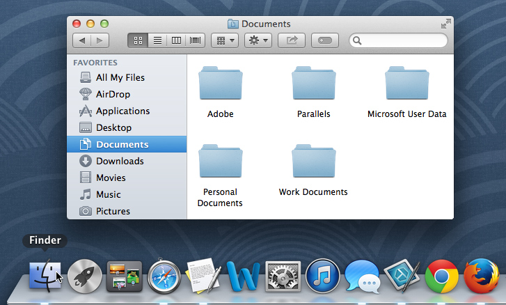 screenshot van OS X