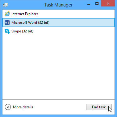 skjermbilde av Windows 8