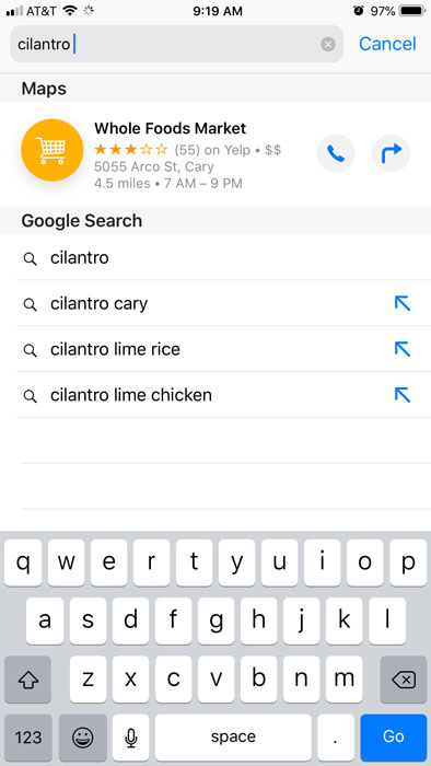 search suggestions