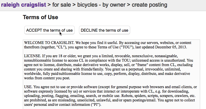 Using The Web To Get Stuff Done How To Sell Something On Craigslist