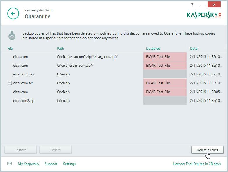 Hasil scan virus