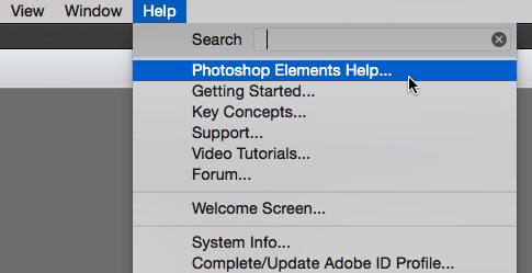 Photoshop中的帮助菜单