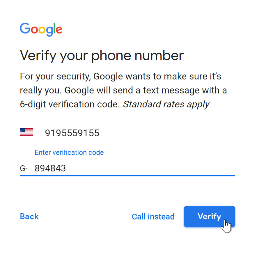 verify my business on google by phone