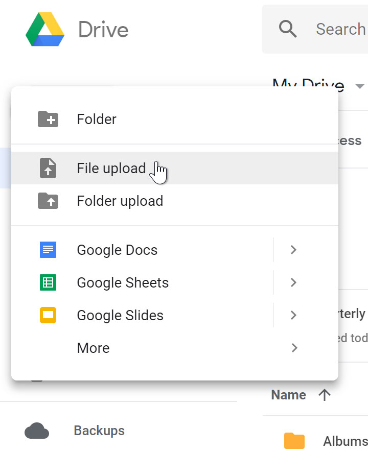 google slides uploading files to