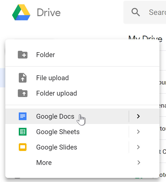 Google Drive: Creating Google Docs