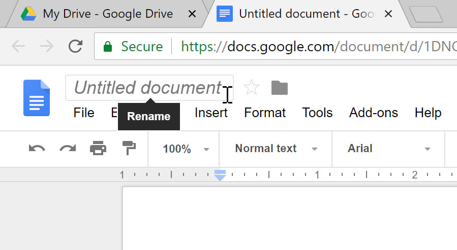 Google Drive Creating Google Docs