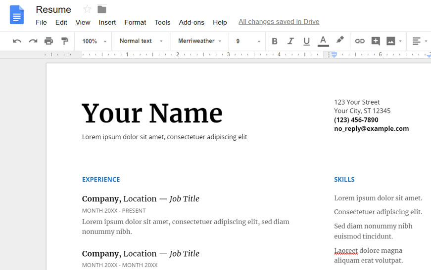 Google Drive: Creating Google Docs