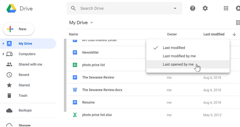 google drive hide quick access