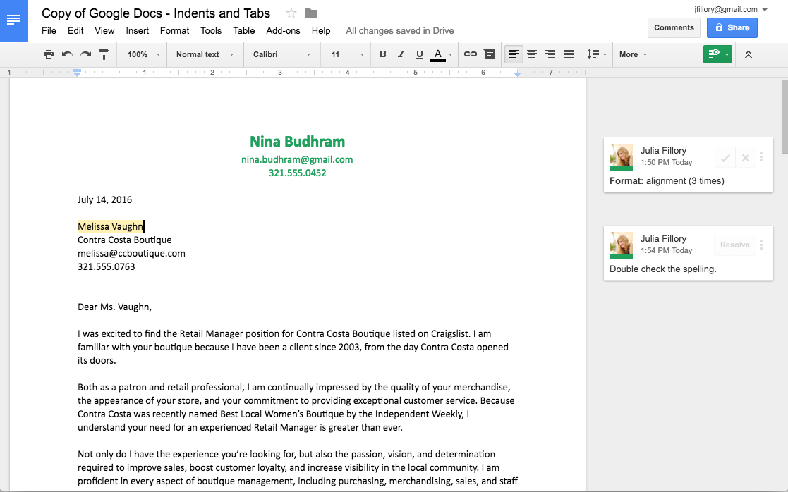 Google Docs: Sharing and Collaborating