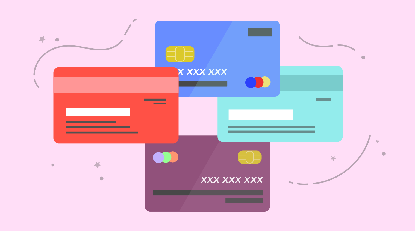 illustration of credit cards