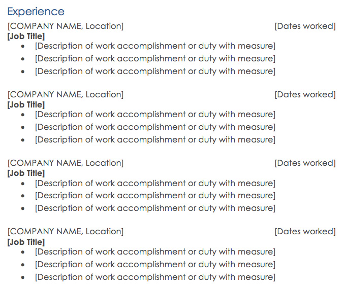 How Much Employment History Should Be On A Resume