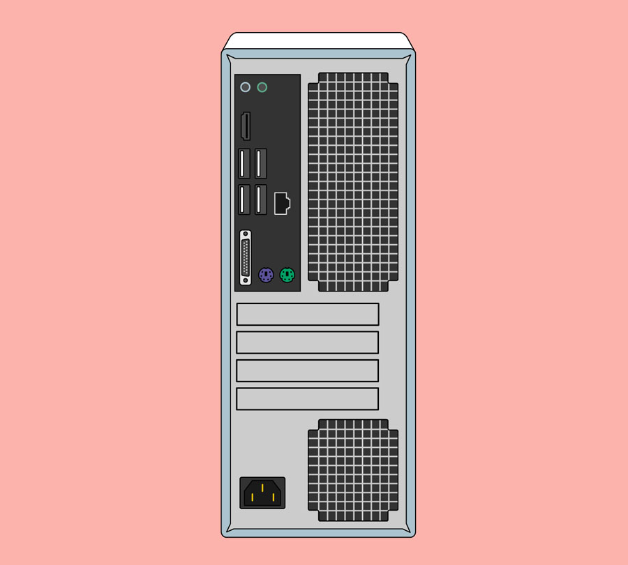 Computer Basics: Buttons and Ports on a Computer - habitatcorpus.org