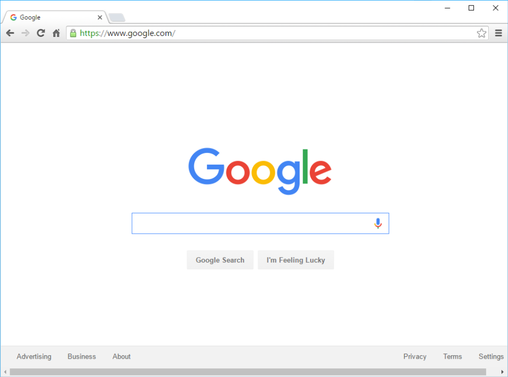 google web browser home page