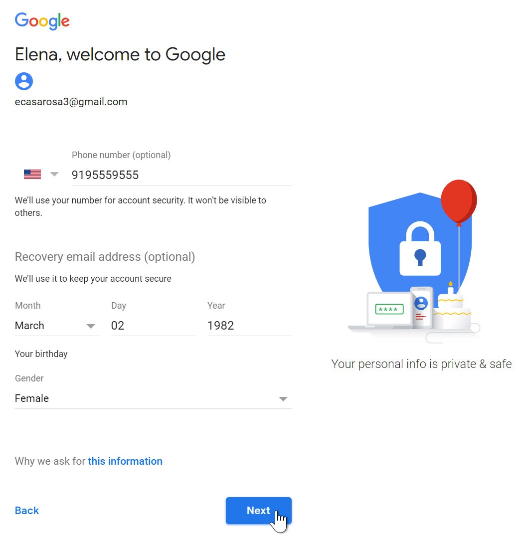 sign into gmail personal account