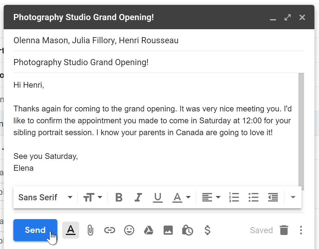 sending a gmail email with jedit