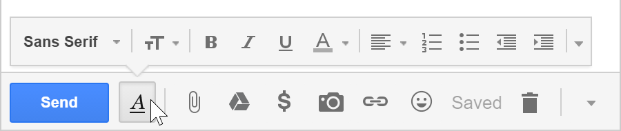 Clicking the Formatting buttons