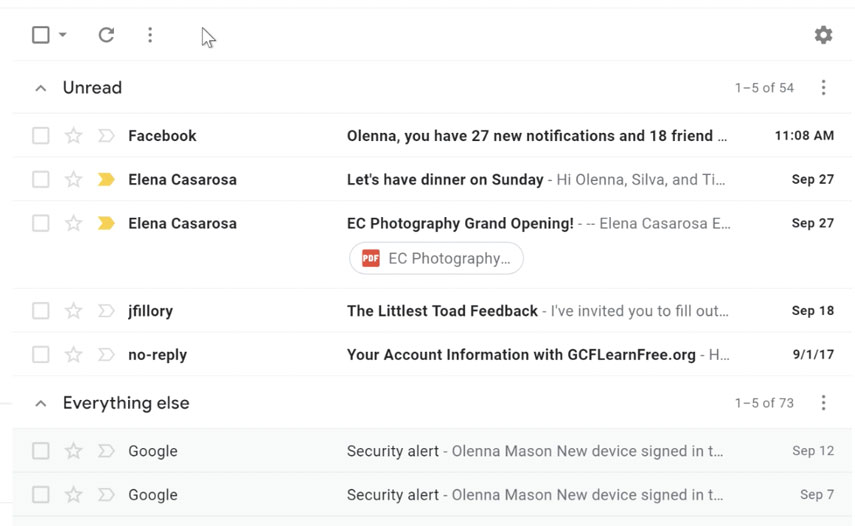 Gmail: Responding to Email