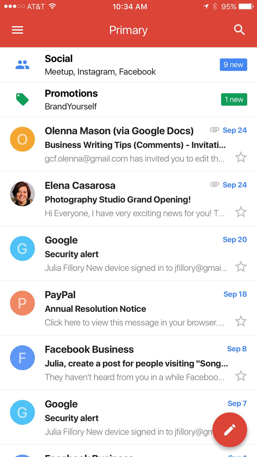 how to open gmail in iphone 6