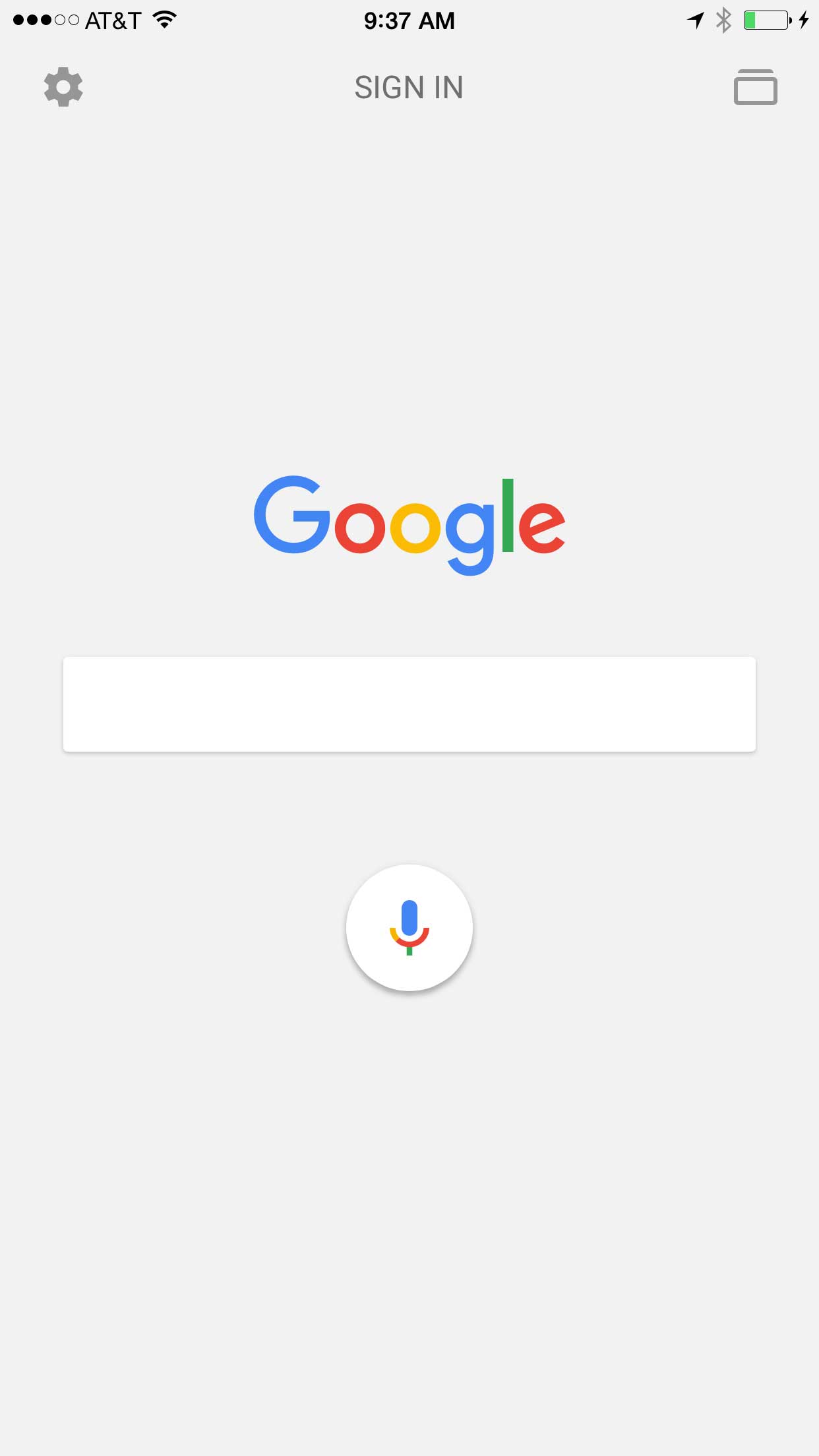 The Google search app