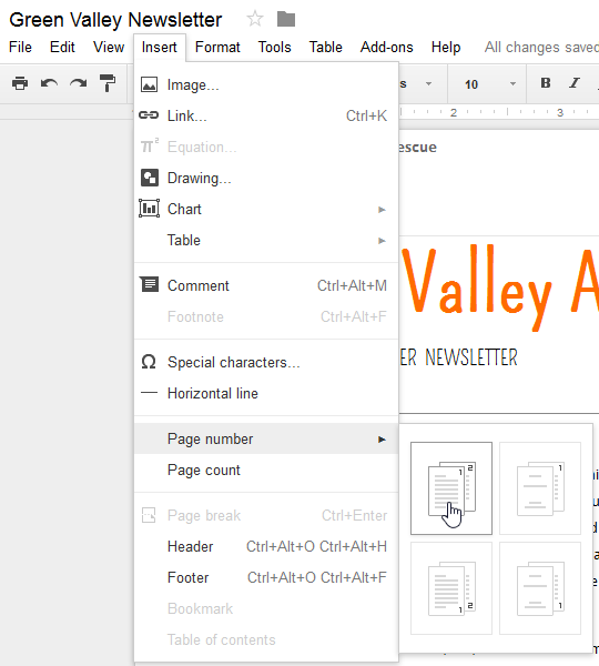 how to insert page breaks in google sheets