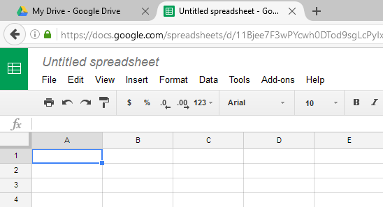 The new spreadsheet