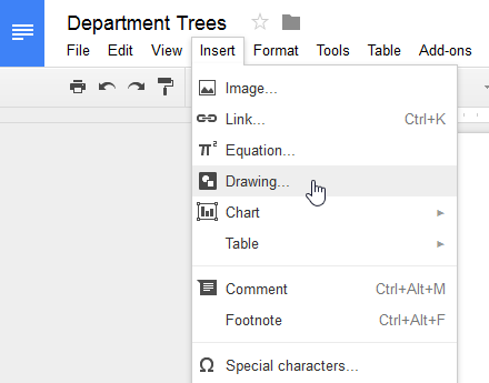 how to put shapes over text in google docs