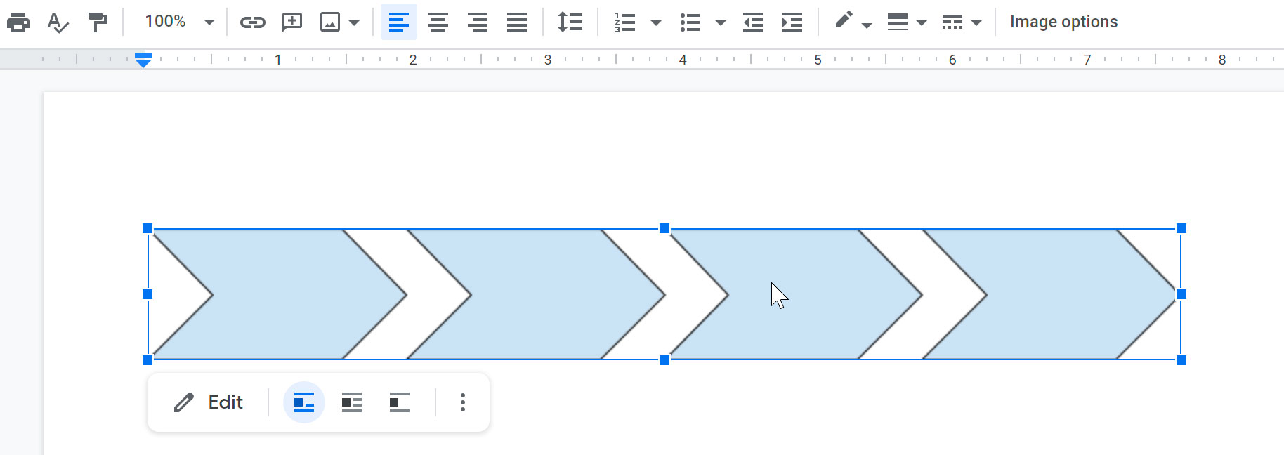 how to put shapes in google docs