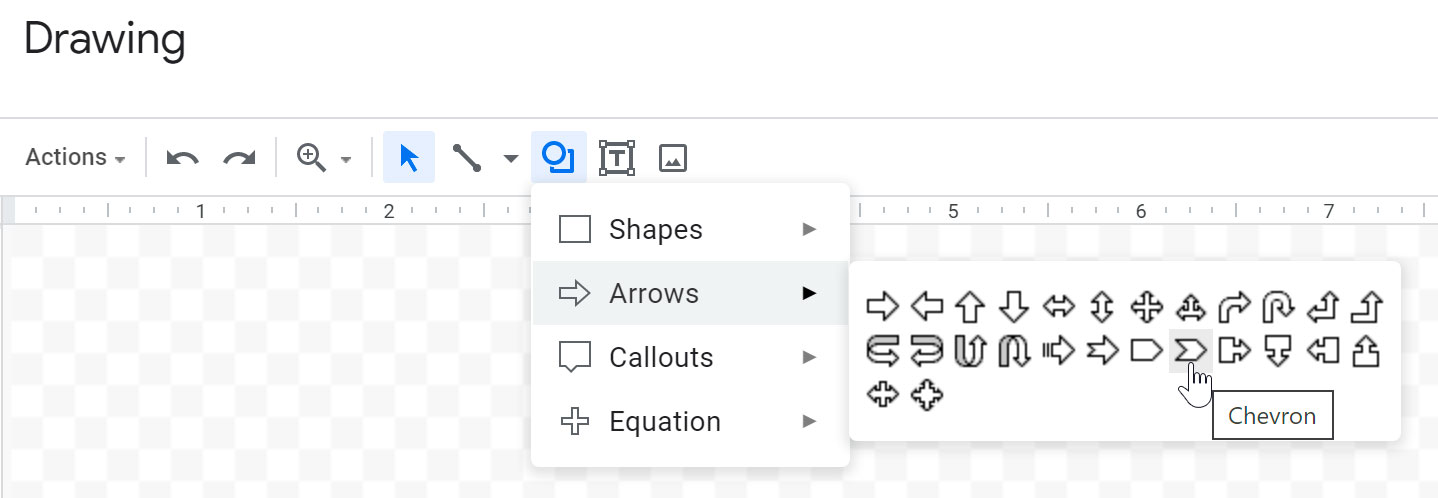 how to add shapes on google docs