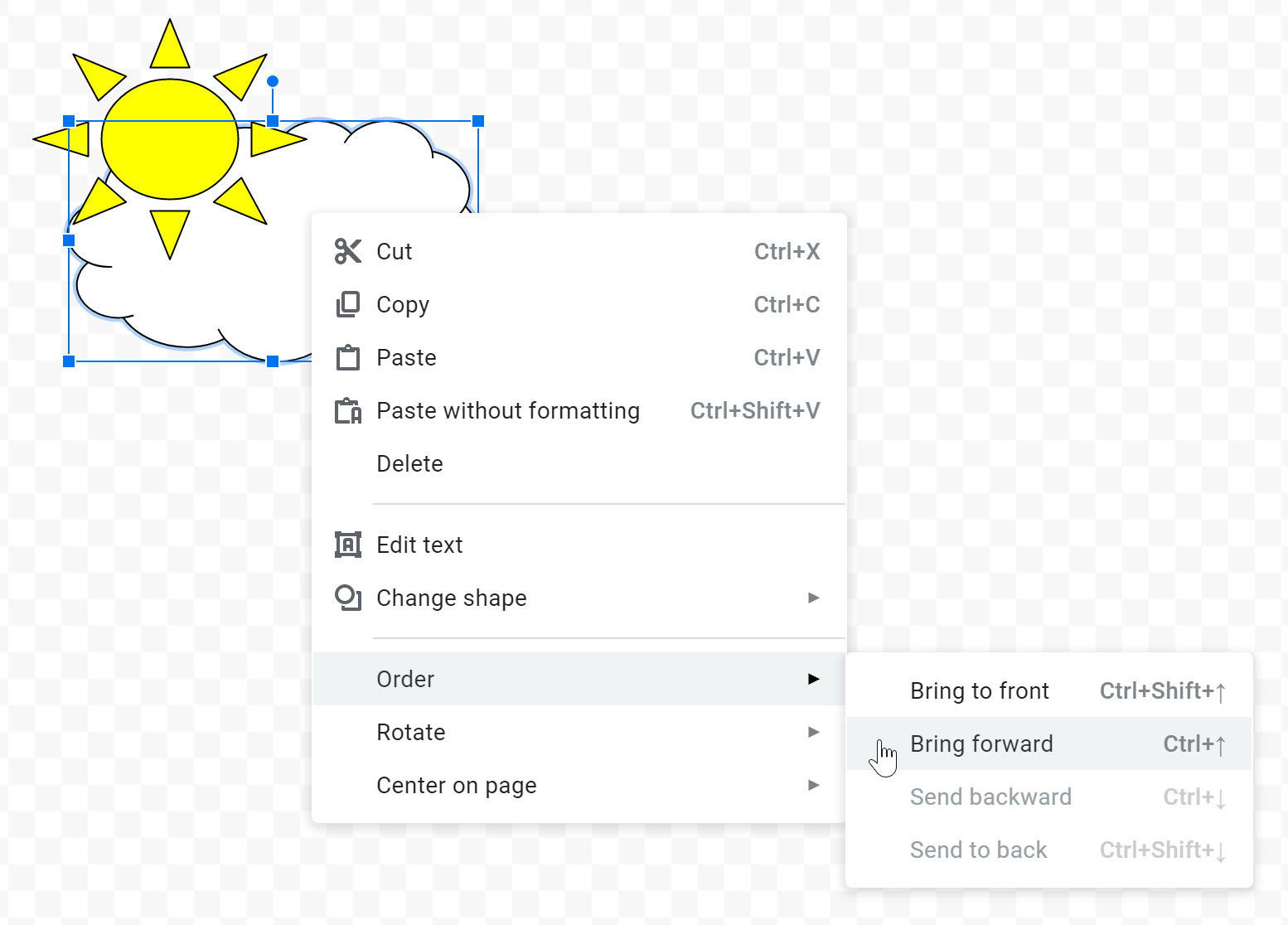 modifying the order