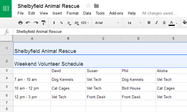 Google Sheets Formatting Cells