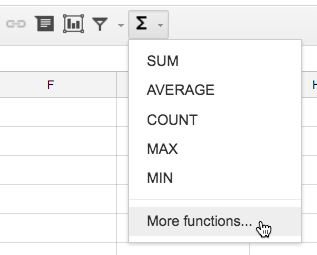 google sheets working with functions