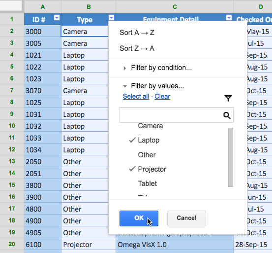 How to alphabetize rows in Google Sheets