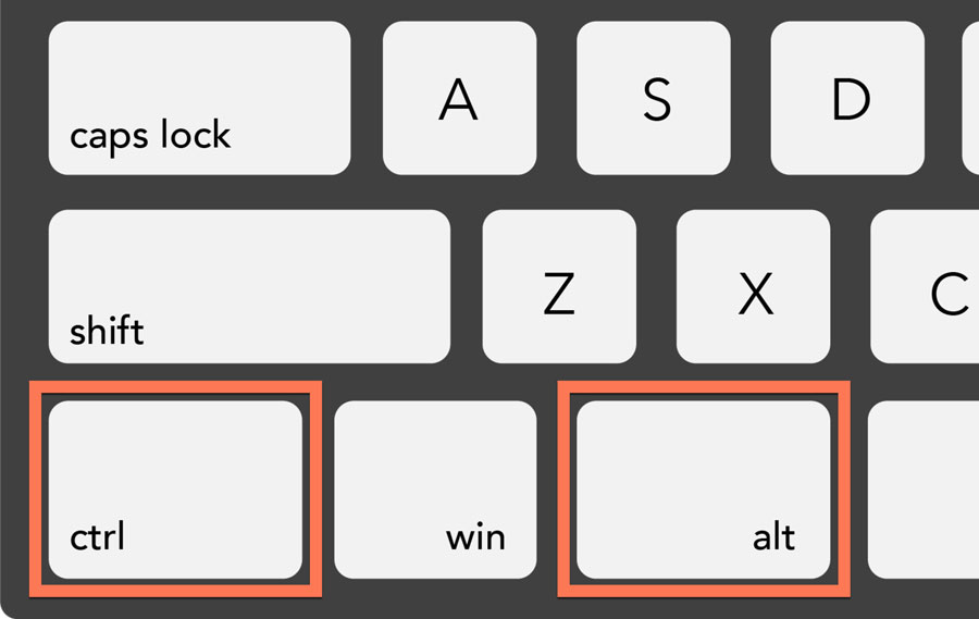 keyboard shortcut to make text smaller