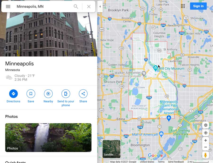 scrolling in Google Maps to zooom in or out