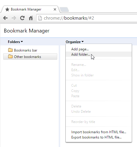 how to create a bookmark to a url