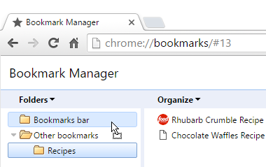 how to create a bookmark in google chrome