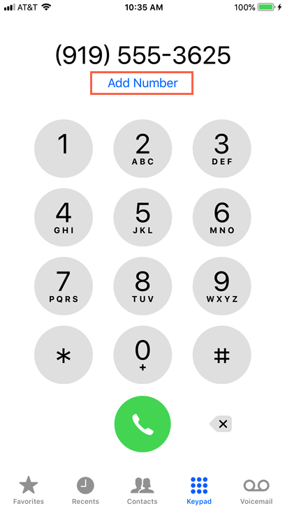 how to add phone number iphone
