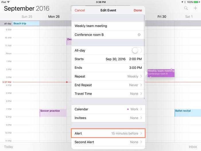 ipad calendar app multiple calendars