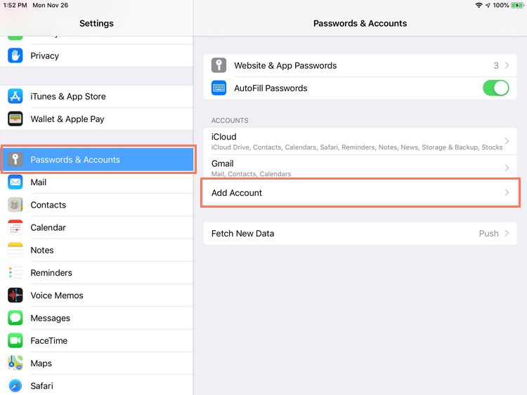 iPad Basics Calendar