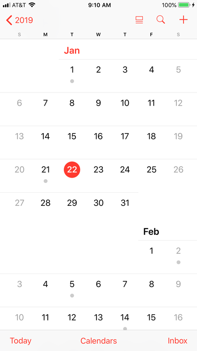 Calendar App Iphone