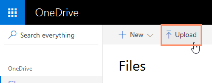 how to a file from onedrive