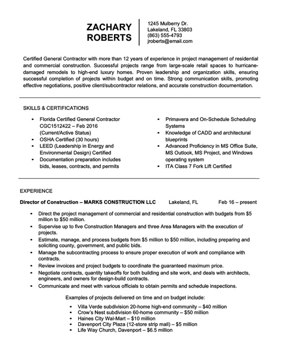 Resume Writing Gallery Of Sample Resumes