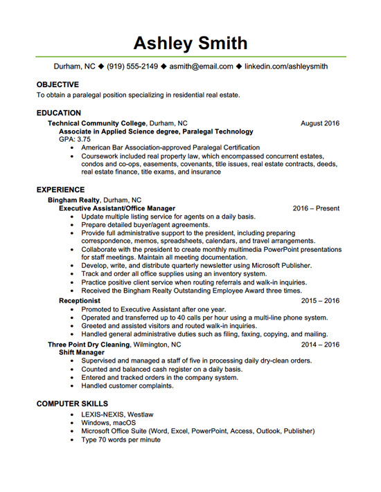 Resume Writing: Gallery of Sample Resumes