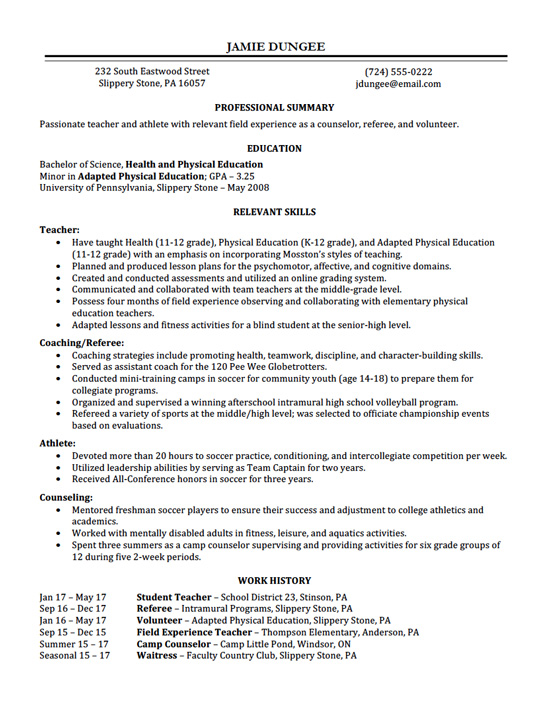 Resume Writing Gallery Of Sample Resumes