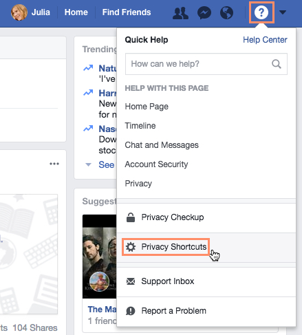 Using Facebook's privacy settings