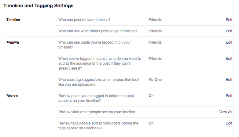 Using Facebook's privacy settings