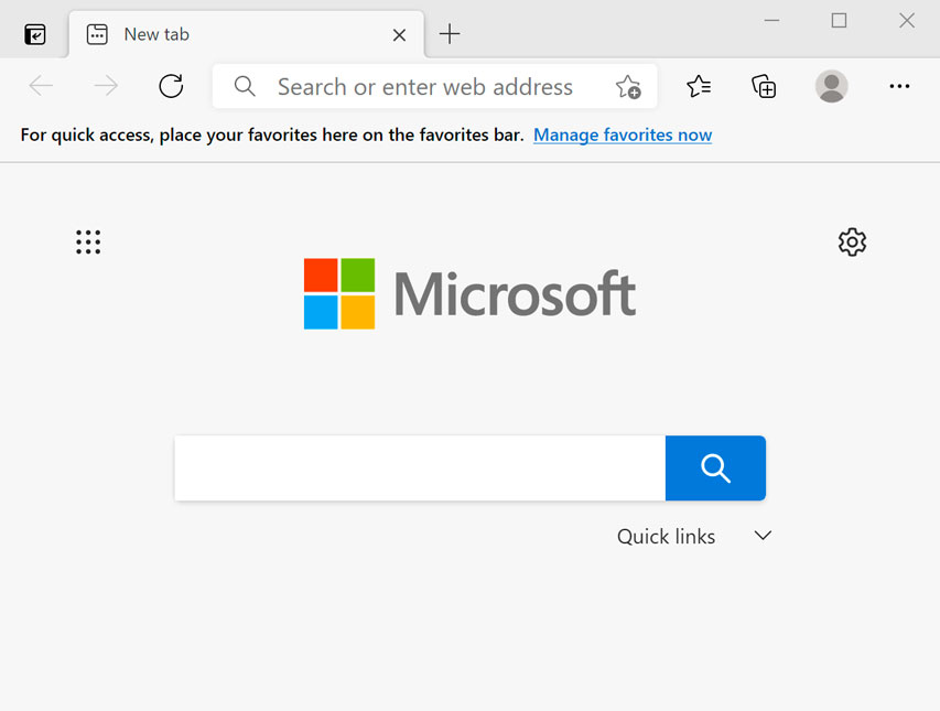 Microsoft Edge new window